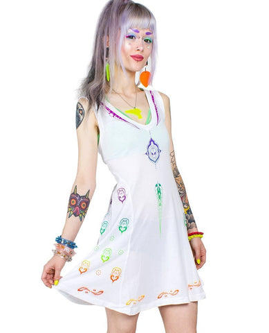 ALIEN BUDDHA FLARE DRESS