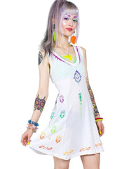 ALIEN BUDDHA FLARE DRESS