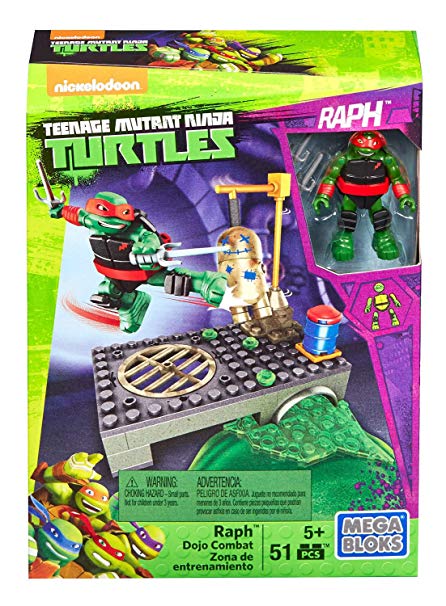 Mega Bloks Teenage Mutant Ninja Turtles Raph Dojo Combat Playset ...