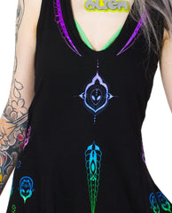 ALIEN BUDDHA FLARE DRESS